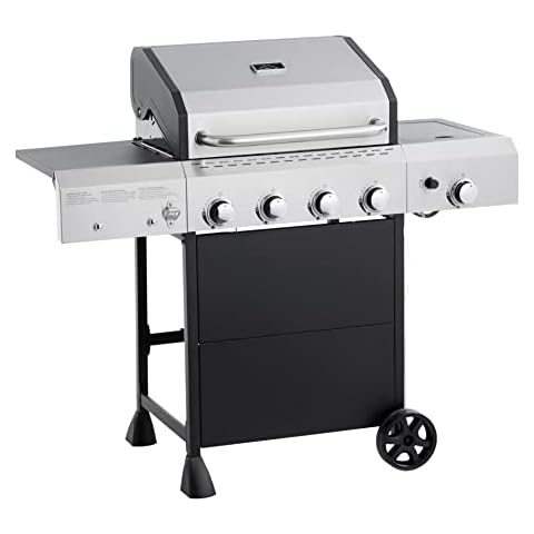 Amazon Basics Freestanding Gas Grill with Side Burner Cover