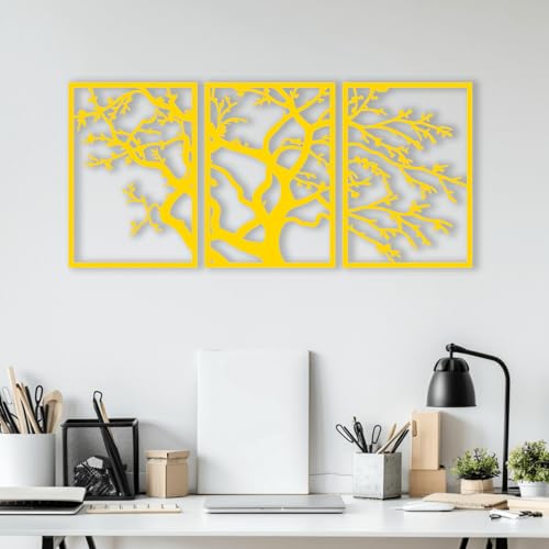 Cadeau de pendaison de crémaillère, triptyque en métal