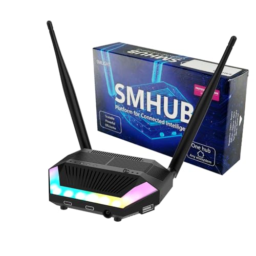SMLIGHT SMHUB Essential Professional Smart Home Control Hub with Zigbee Thread Wi-Fi & Bluetooth Run Zigbee2MQTT Matterbridge MQTT Locally for Google Home & Apple Home