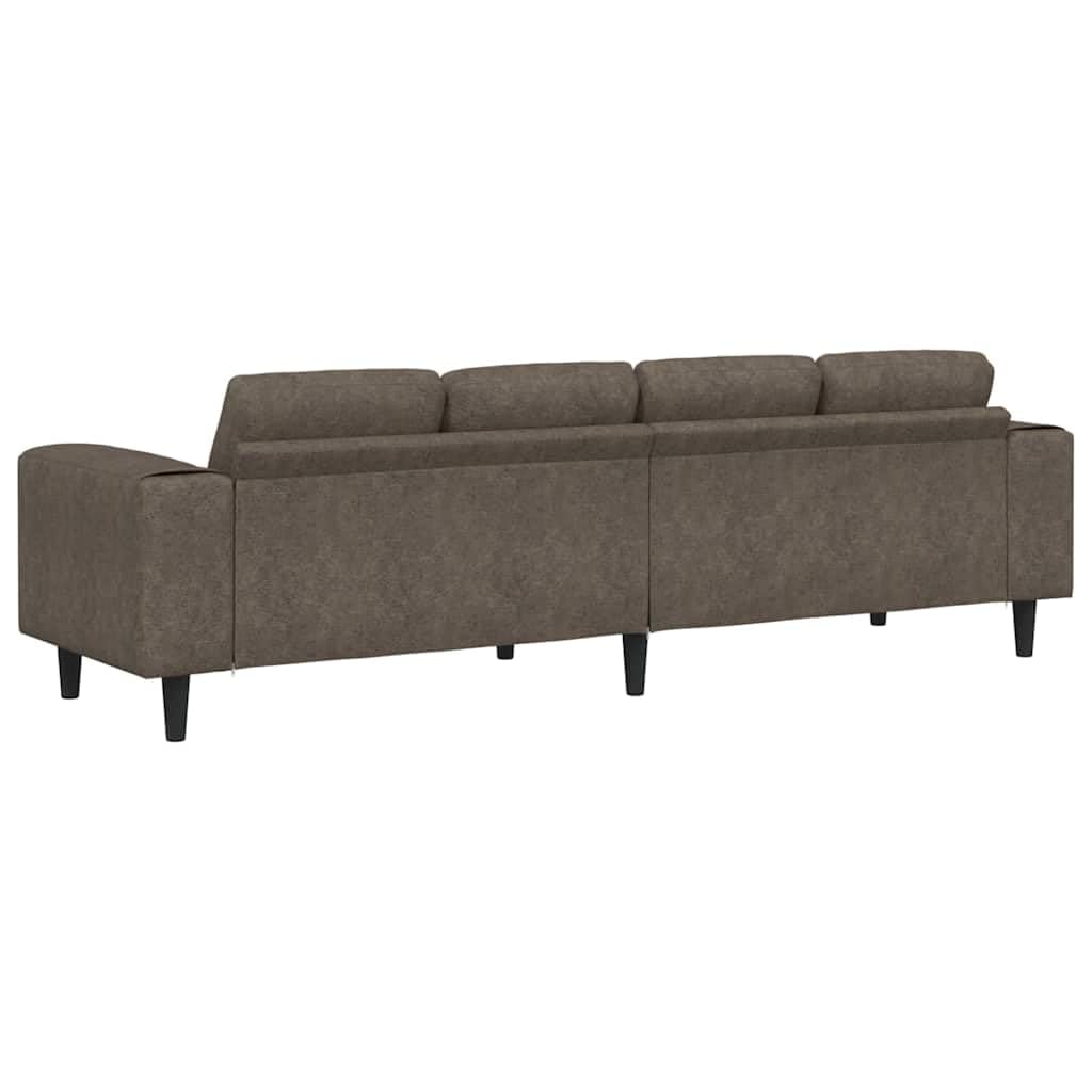Nowoczesna sofa do salonu, ciemnoszara, 250 x 77 x 76 cm, tapicerowana tapicerka z pianki, podłokietniki i stabilna podstawa ze sklejki do wygodnego siedzenia i relaksujących wieczorów
