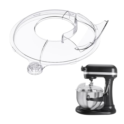 Image of Pouring Shield for KitchenAid Stand Mixers Bowl Lift 6-7 QT Stainless Steel (Only),Safety Pouring Shield,Splatter Guard for Kitchen aid Mixer Bowl,Kitchen aid Accessories and Attachments
