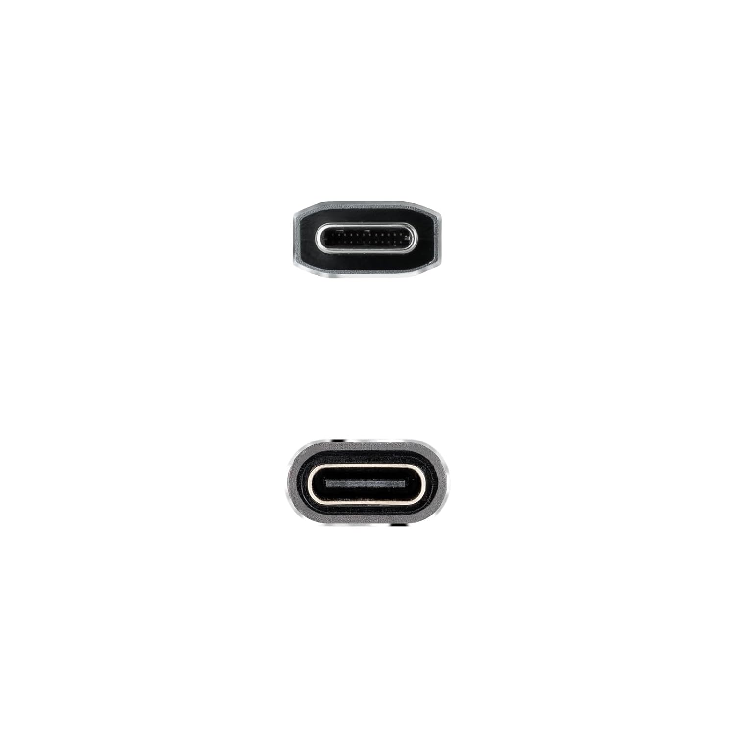 NANOCABLE 10.01.4501-L150-COMB USB 3.2 Gen2X2 Cable, 100 W, 4K/60 Hz, USB-C/M-USB-C/H, Black/Grey, 1.5 m