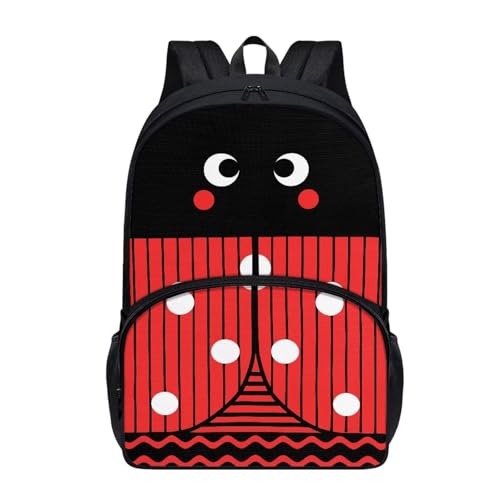 Mumeson Cartoon Ladybug Backpack Schoolbag for Kids Girl Outdoor School Large Capacity Travel Casual Daypack Middle High School Bookbag Organizers Bag