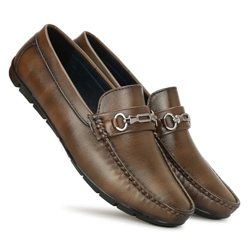 Image of TROTUS Men's Loafer for Men | Stylish & Comfortable with Soft Cushioned Insole | Hand-Stitched Design for Trendy