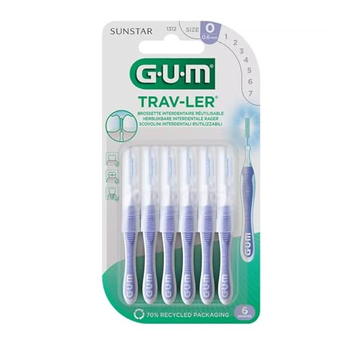 Gum trav-ler 1312 scovol 0,6 x 4, Bleu, Blanc