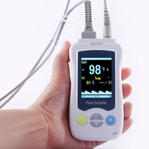 Oxímetro de pulso veterinario, oxímetro de veterinario para perros de mano, monitor de frecuencia de pulso de mascotas, sensor de oreja/lengua, pantalla de 2.8 pulgadas, para gatos, perros animales