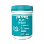 Vital Proteins Marine Collagen Peptides Powder Supplement (Type I, III) Hydrolysed Collagen, Hair, Skin, Nail Support Supplement, Gluten Free, 12g per Serving 221g Canister, 1Pack