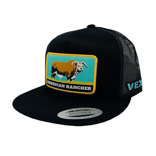 Image of Vexil American Rancher Adjustable Snapback Western Lifestyle Rodeo Southwest Inspired Meshback Hat