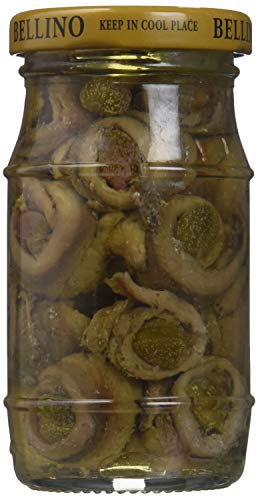 Bellino Rolled Fillet Anchovy, 4.25 Ounce Jar (Pack of 4)