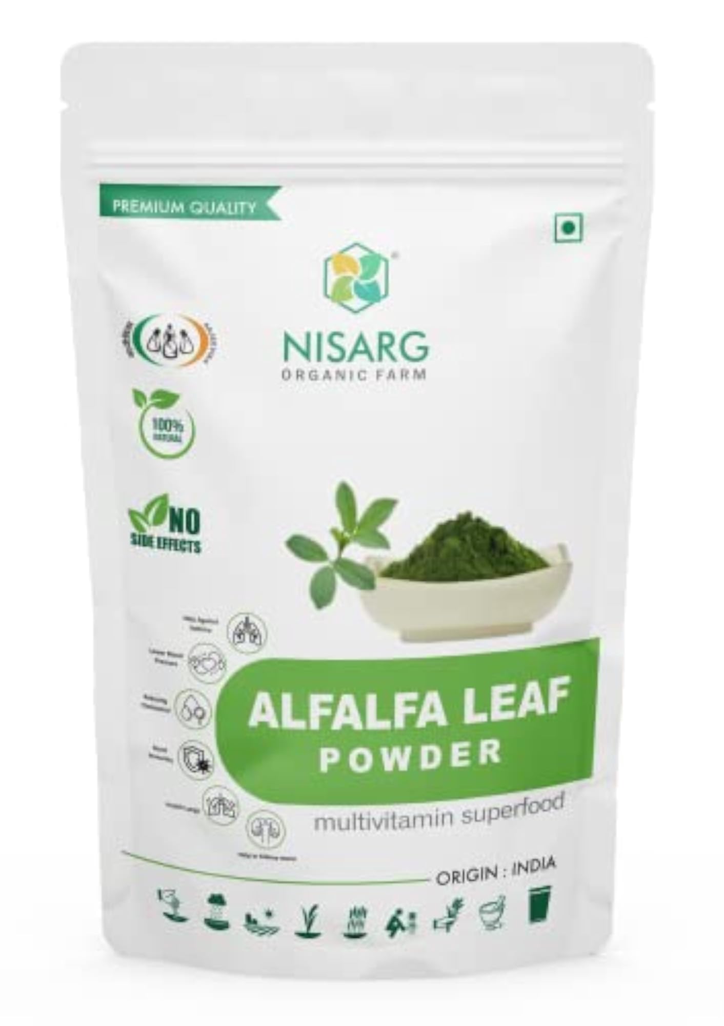 Alfalfa Leaf Powder, Natural Herbal Supplement for Smoothies
