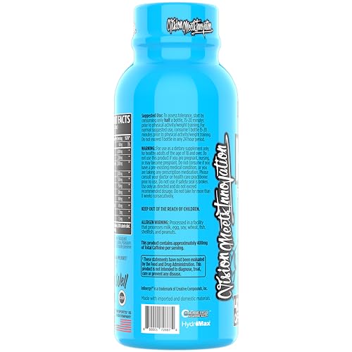 Image of VMI Sports KXR High Stimulant Pre-Workout Energy Ready to Drink 400mg Caffeine, 6g Citrulline, 3.2g Beta-Alanine | Delicious, Convenient, Powerful | 12.5 oz Bottles (Blue Gummy, 12 Bottles)