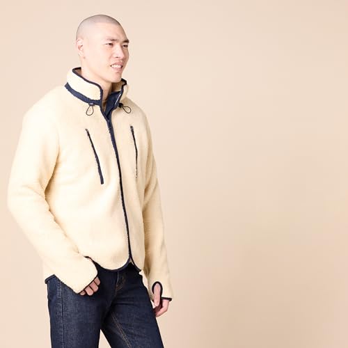 Amazon Essentials Men's Teddy Fleece Full-Zip Mock Neck Jacket with Chest Pockets2