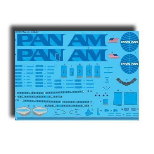 Catálogo para Comprar On-line Serigrafiado los 5 más buscados. 37 26Decals STS44367 1/144 Pan Am A310-221 calcomanía serigrafiada para kit de modelo de plástico