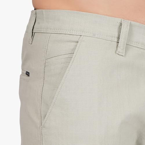 Image of Men's Regular Fit Linen Trousers | Slim Fit Lightweight Casual Pants | Stylish Dress Pants for Office or Travel | Premium Luxury Linen Trouser Pant with Breathable Comfort