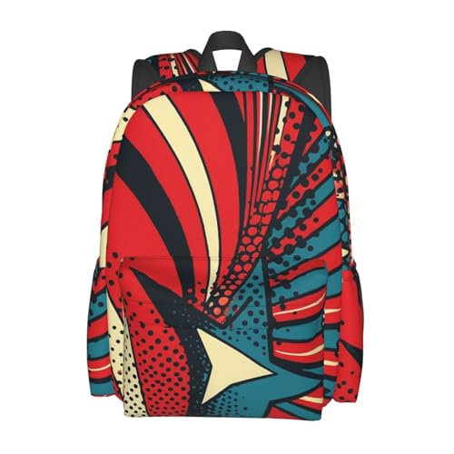 Travel Backpack for Women Men White Five Pointed Star Casual Daypack Large Capacity Nurse Bag2