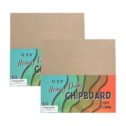 12 x 12 Chipboard Sheets Heavy Weight Kraft Color - 30 Sheets Cover