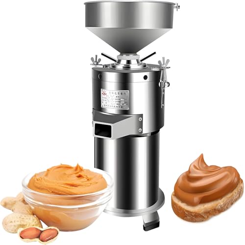 WOTZOV Máquina Comercial Mejorada para Hacer Mantequilla de Cacahuete y sésamo de 1100 W, Molinillo eléctrico para Mantequilla de Frutos Secos, despulpadora de almendras y sésam