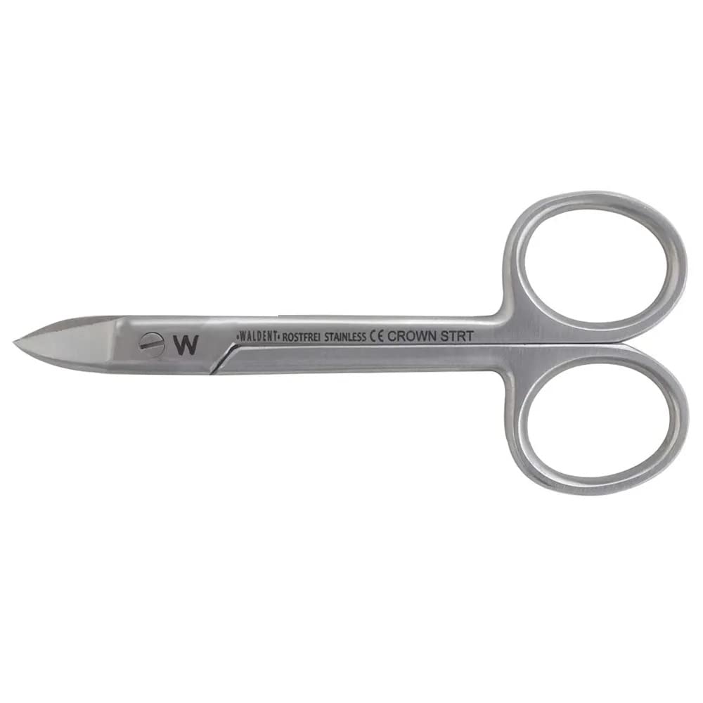 Waldent Crown & Band Scissors (3/132) | Stainless Steel Dental Scissors | Straight Saw Edge | Orthodontic Instrument