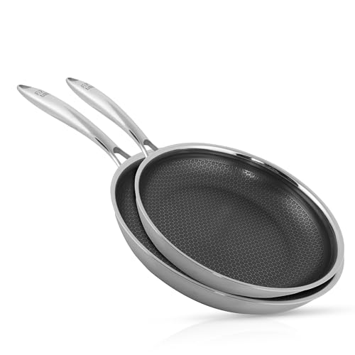 FIXLINE® Premium Bratpfannen Set Ø28 & 24cm - alle Herdarten inkl. Induktion - Kratzfeste...