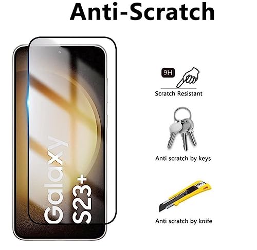 Image of HD Tempered Glass Screen Protector Compatible for Samsung Galaxy S22 Plus, S23 Plus with Edge to Edge coverage and Easy Installation kit