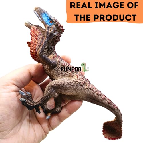 Image of FUNFOB Dinosaur Toy Figure Width -21cm Utahraptor Dinosaur Toys for Kids & Adults PVC Multicolour | Feather Hand Dino SML