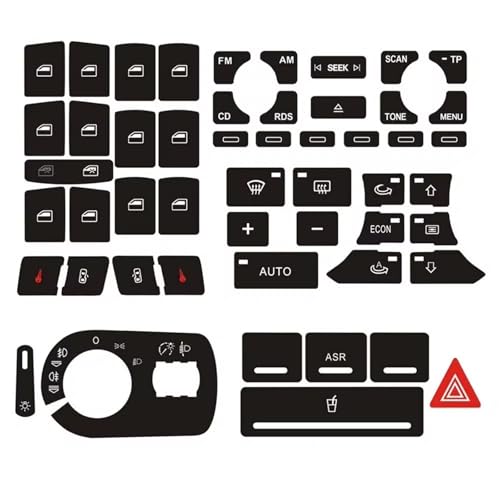 Sticker bouton auto pour Audi A3 8P 2004-2008 de radio et clima