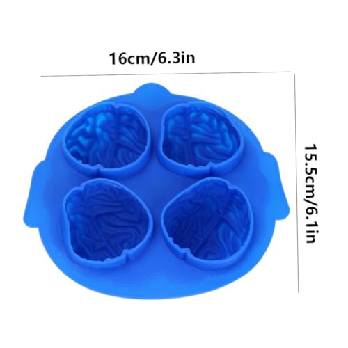 Molde silicona flexible 3D cerebro 15 x 3.5 cm miniatura 7