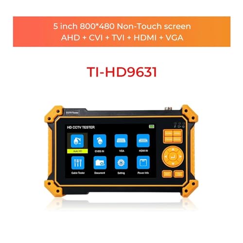 Monitor de cámara de vigilancia de 5" para probador CCTV 4K con rastreador de cable y VGA 3