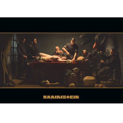 Rammstein Poster LIFAD Album Cover Multicolore Ruban officiel Merchandise Fan Affiche