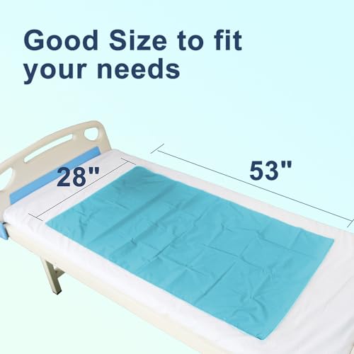 Sky Blue Tubular Slide Sheet for Patient Transfer ,Washable & Reusable Draw Sheets, Sliding Board Suitable for Cars, Vehicles, Wheelchairs, Hospitals, Bed Transfers, Nursing Home Care,53\" x 28\"