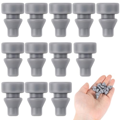 Replaceable Rubber Feet for Slow Cooker, Replacement Components Slow Cooker Legs Insert Accessories, Prevent Scratches and Damages for Pot, Grey (12 Packs)