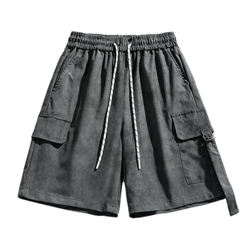 Short cargo camouflage homme multipoches en sergé résistant style loose