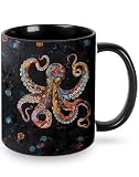 wiuurs Octopus Coffee Mug 11 Oz Funny Ceramic Tea Cup for Women Novelty Mugs with Handle for Office Home