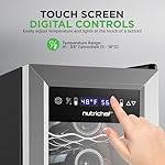 NutriChef PKCWCDS248.5 Chilling Refrigerator Cellar-Dual-Zone Wine Cooler/Chiller, Digital Touch Button Control with Air Tight Seal, Contains Placement for Standing (24 Bottle Storage Capacity), Black - Image 7