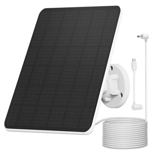 6W Solarpanel für Ring Kamera für Ring Solarmodule für Ring Kamera Solarpanel kompatibel für Ring Spotlight Cam Akku & Ring Stick Up Cam Akku mit Barrel Plug 3m Ladekabel IP65 5V Solar Ladegerät