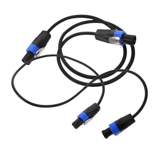 ibasenice 2pcs Pure Copper Speaker Wire 4-core High Fidelity Audio Cable Connectors for Home Theater