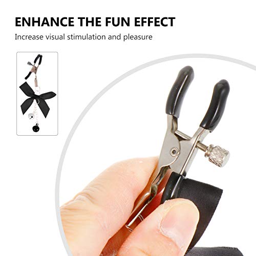 EXCEART 1 par de Clipes de Mamilo Grampos de Mamilo Anéis de Mamilo Não Perfurantes para Casal Preto