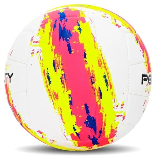 Bola de Vôlei Penalty Soft XXIII Branco Amarelo e Rosa