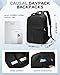suratio Small Black Laptop Backpack for Women - 14 Inch Laptop Compartment, Lightweight Waterproof Travel Backpack for College, Work