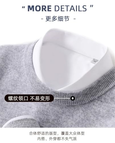 Men's Round Neck Knitted Sweater Long Sleeve Knitted Pullover Jumper Slim Fit Pullover2