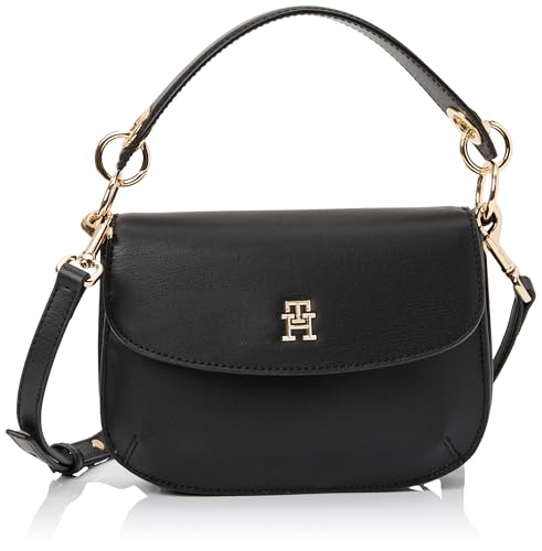 Tommy Hilfiger Bolso Bandolera Mujer Chic Flap Crossover Pequeño, Negro (Black), Talla única Tommy Hilfiger Bolso Bandolera Mujer Chic Flap Crossover Pequeño, Negro (Black), Talla única