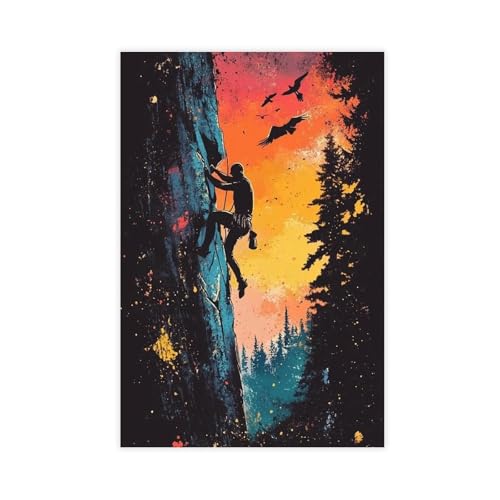Poster escalade sur toile 40x60 cm pour salon et chambre