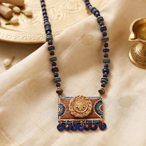 Image of AAKRITI ART CREATIONS Royal & Floral Handcrafted Tribal Necklace Collection | Artisan Brass Statement Jewelry Inspired by Queen & Palace Themes | Elegant Ethnic Necklaces for Women