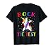 Test Day Dabbing Unicorn Rock The Test For Boys Girls Kids T-Shirt