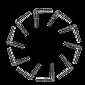 SimpleLife 10 pieces 2 Way Clear Connector Elbow Tube Air Valves Fitting Aquarium Fish Tank, Transparent - Image 4