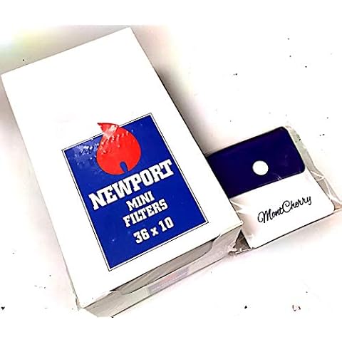 MontCherry Brand Exclusive Pocket Ashtray(Random Colour) and Newport Disposable Cigarette Mini Filters 1 x10 Tar Catcher Box of 36 Packs(360 Filters) Combo by Trendz Cover