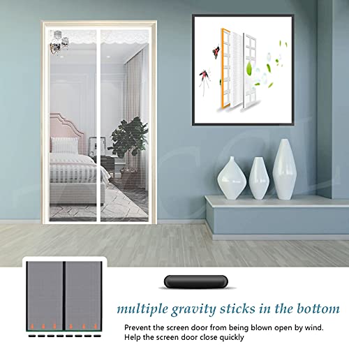 Zanzariera Magnetica per Porta Chiude da Sola Anti...