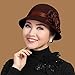 Glamorstar Vintage Felt Cloche Hat Winter Floral Fedora Bucket Hat Bowler Hats Dark Coffee