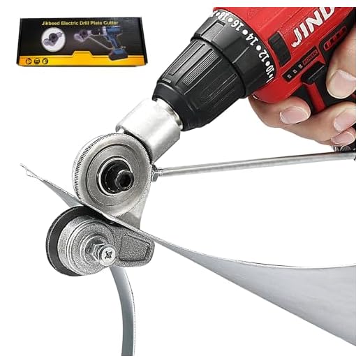 Electric Drill Plate Cutter- Electric Drill Shears for Cutting Flat Metal Sheets with a Thickness of 0.03 Inches or Less - Authentic Goods from The Source
