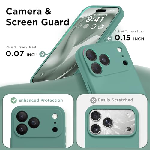 Image of GolbinBox Magnetic for iPhone 17 Pro Case, Silicone Cover, Pine Green